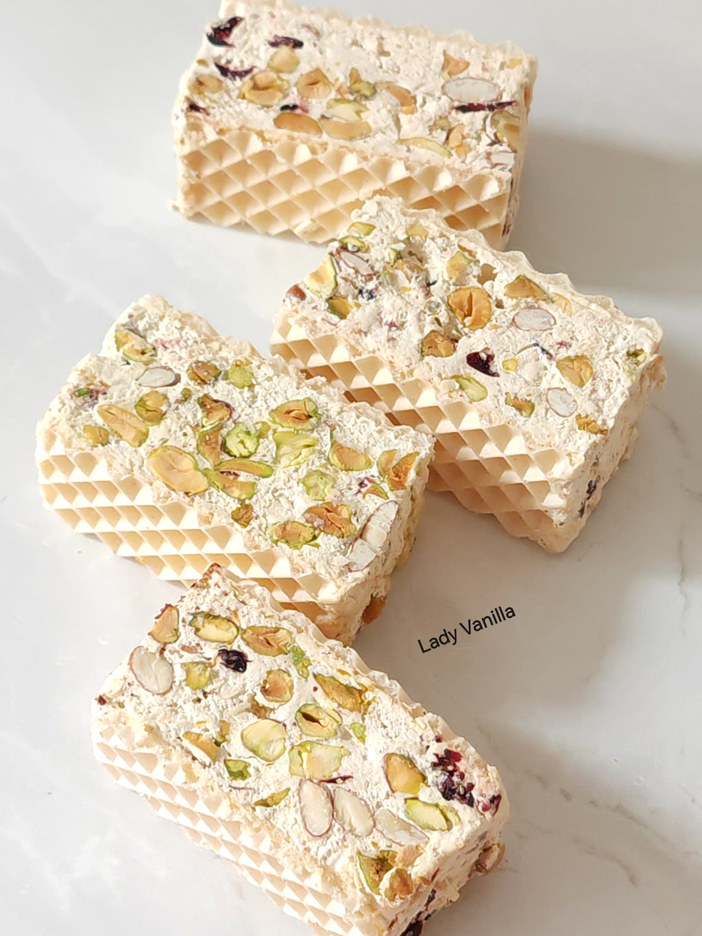 Pistachio and Cranberries Nougat UK - Handmade Artisan Confectionery